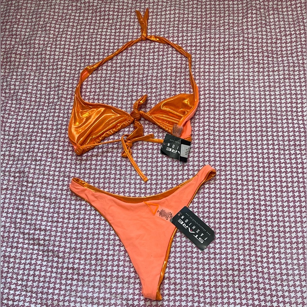 Mermaid erma Swimwear Orange Bikini Set - Picture 5 of 8